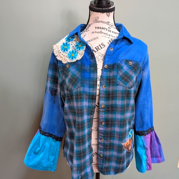 Tops - Upcycled Flannel shirt